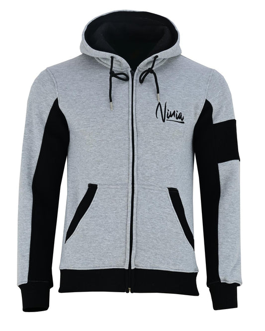 Men's Grey & Black Zip-Up Hoodie by NINIA