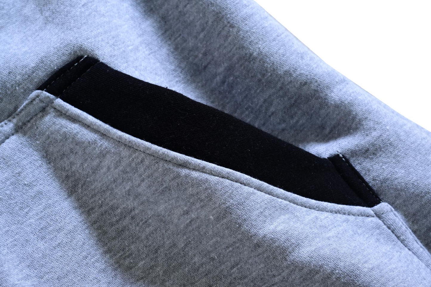 Men's Grey & Black Zip-Up Hoodie by NINIA