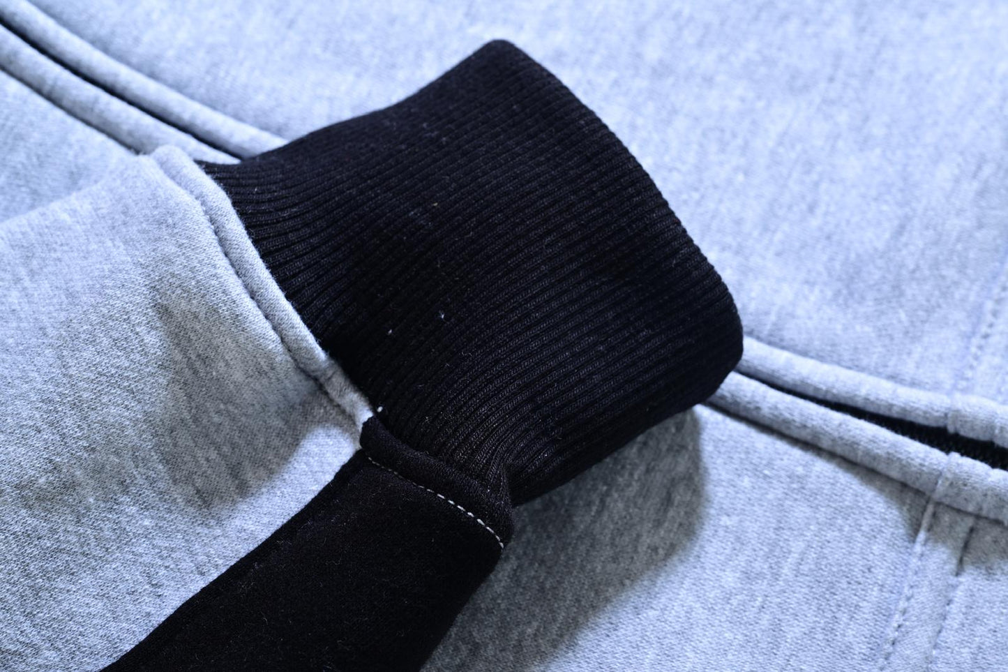 Men's Grey & Black Zip-Up Hoodie by NINIA
