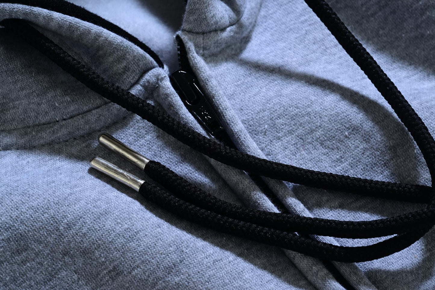 Men's Grey & Black Zip-Up Hoodie by NINIA