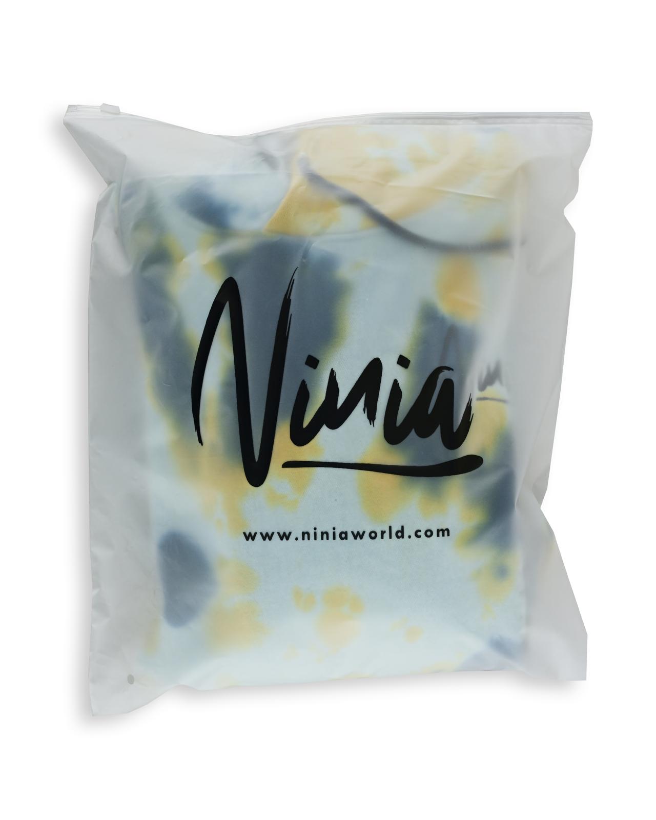 Tie-Dye Pullover Unisex Hoodie – Vibrant Blue & Yellow by NINIA